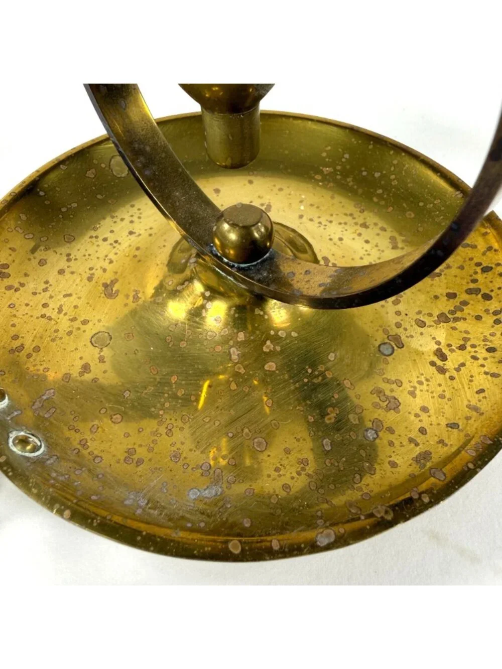 Vintage Brass Gimble Ship Candlestick Holder Swing Taper Candle